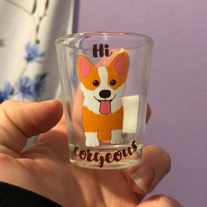 2/$6 Corgi Shot Glass